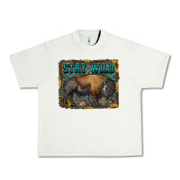 Pistachio stay wild aztec bison Urban Heavy Tee - RanaPortraitStore