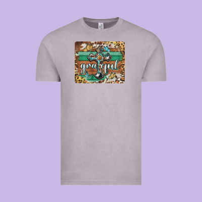 Grateful Cross Mousepad Vintage Tee Designed By Barkaloodesign