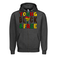 Charcoal Heather young black and free Zipper Hoodie - Artiststas