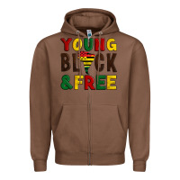 Chestnut young black and free Zipper Hoodie - Artiststas