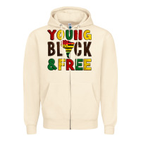 Sandshell young black and free Zipper Hoodie - Artiststas