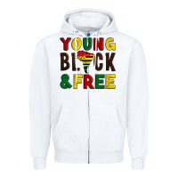 White young black and free Zipper Hoodie - Artiststas