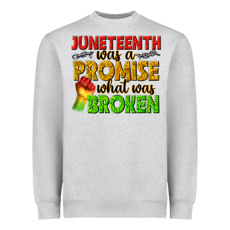 Juneteenth Was A Promise What Was Broken Heavyweight Sweatshirt by texasbilliewilder | Teevron