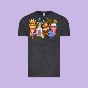 Cartoon Characters Coffee Cups Vintage Tee Designed By Zillion Design Studio