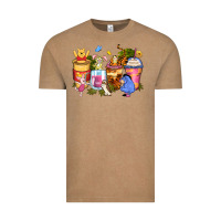 Vintage Coffee cartoon characters coffee cups Vintage Tee - Zillion Design Studio