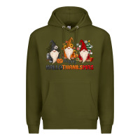 Army Green Happy Hallothanksmas Premium Hoodie - MaliasSmallBusiness