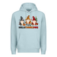 Blue Mist Happy Hallothanksmas Premium Hoodie - MaliasSmallBusiness