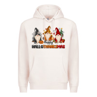Pale Pink Happy Hallothanksmas Premium Hoodie - MaliasSmallBusiness