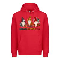 Red Happy Hallothanksmas Premium Hoodie - MaliasSmallBusiness