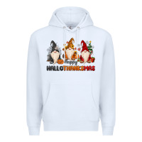 White Happy Hallothanksmas Premium Hoodie - MaliasSmallBusiness
