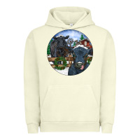 Black Angus Cattle And Calf Christmas Urban Hoodie | Teevron