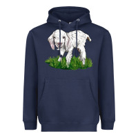 Navy Baby Angora Goat Heavyweight Hoodie - LillyAllenDesigns