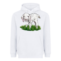 White Baby Angora Goat Heavyweight Hoodie - LillyAllenDesigns