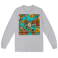Moon Dust bull skull cross seamless pattern Long Sleeve Tee - HRA Design Shop