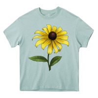 Arona Black Eyed Susan Flower Illustrations Heavy Core Tee - LillyAllenDesigns