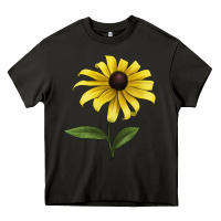 Asphalt Black Eyed Susan Flower Illustrations Heavy Core Tee - LillyAllenDesigns