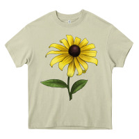 Mossy Black Eyed Susan Flower Illustrations Heavy Core Tee - LillyAllenDesigns