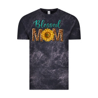 Cloud Black western blessed mom with sunflower Vintage Tee - texasbilliewilder