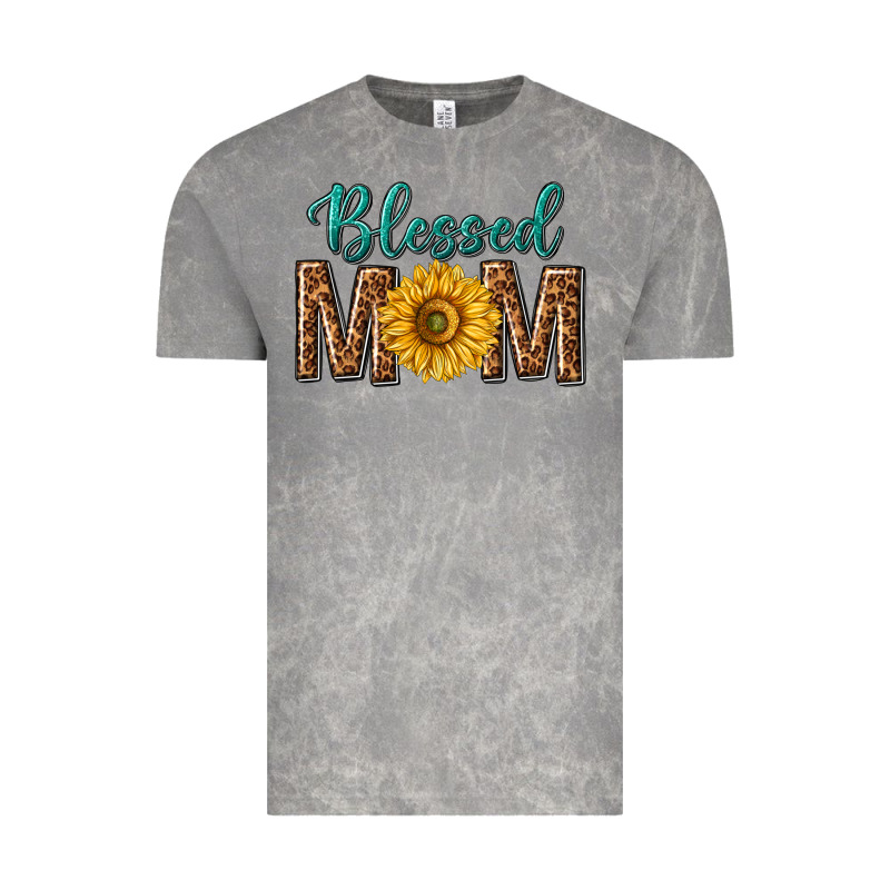 Western Blessed Mom With Sunflower Vintage Tee by texasbilliewilder | Teevron