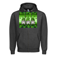 Charcoal Heather st patricks gnomes Zipper Hoodie - Jasminsmagicworld