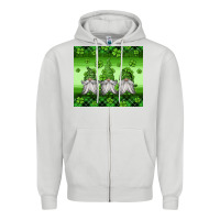 Dove Grey st patricks gnomes Zipper Hoodie - Jasminsmagicworld