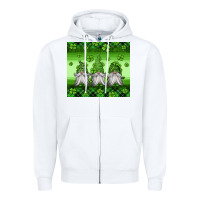 White st patricks gnomes Zipper Hoodie - Jasminsmagicworld