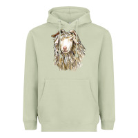 Matcha Angora Goat Face Heavyweight Hoodie - LillyAllenDesigns
