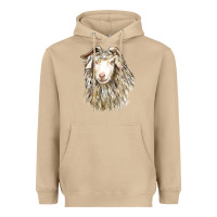 Mushroom Angora Goat Face Heavyweight Hoodie - LillyAllenDesigns