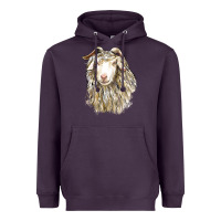 Plum Angora Goat Face Heavyweight Hoodie - LillyAllenDesigns