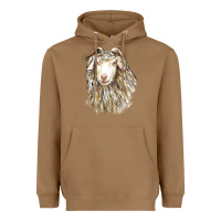 Toasted Coconut Angora Goat Face Heavyweight Hoodie - LillyAllenDesigns