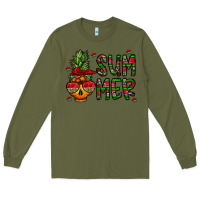 Army Green summer vibes Long Sleeve Tee - CowhideDigitalArt