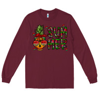 Burgundy summer vibes Long Sleeve Tee - CowhideDigitalArt