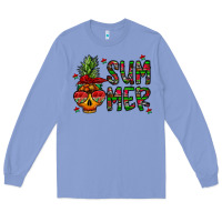Colony Blue summer vibes Long Sleeve Tee - CowhideDigitalArt