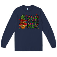 Navy summer vibes Long Sleeve Tee - CowhideDigitalArt