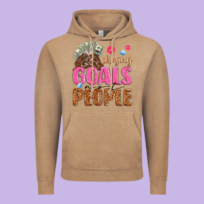 Vintage Hoodie chasing goals not people