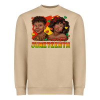Mushroom juneteenth with afro black kids Heavyweight Sweatshirt - texasbilliewilder