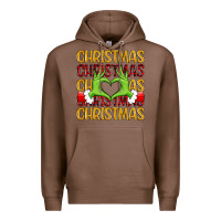 Chestnut christmas grinch heart hands Premium Hoodie - MaliasSmallBusiness