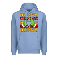 Colony Blue christmas grinch heart hands Premium Hoodie - MaliasSmallBusiness
