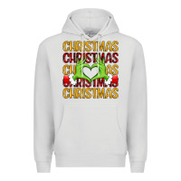 Dove Grey christmas grinch heart hands Premium Hoodie - MaliasSmallBusiness