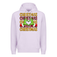 Lilac christmas grinch heart hands Premium Hoodie - MaliasSmallBusiness