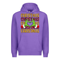 Purple christmas grinch heart hands Premium Hoodie - MaliasSmallBusiness