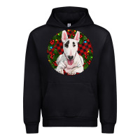 Black Christmas Bull Terrier Urban Hoodie - RanaPortraitStore