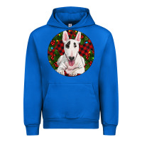 Cobalt Christmas Bull Terrier Urban Hoodie - RanaPortraitStore