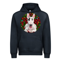 Navy Christmas Bull Terrier Urban Hoodie - RanaPortraitStore