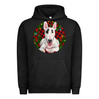 Pigment Black Christmas Bull Terrier Urban Hoodie - RanaPortraitStore
