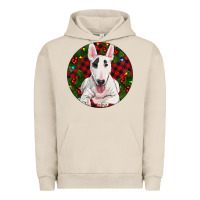 Pigment French Oak Christmas Bull Terrier Urban Hoodie - RanaPortraitStore