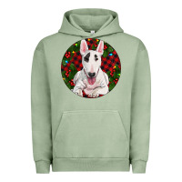 Pigment Oil Green Christmas Bull Terrier Urban Hoodie - RanaPortraitStore