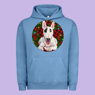 Christmas Bull Terrier Urban Hoodie Designed By Ranaportraitstore