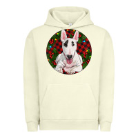 Pigment Pistachio Christmas Bull Terrier Urban Hoodie - RanaPortraitStore