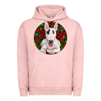 Pigment Salmon Christmas Bull Terrier Urban Hoodie - RanaPortraitStore